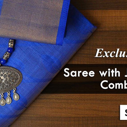 Saree with Jewellery Combo - Prashanti Sarees