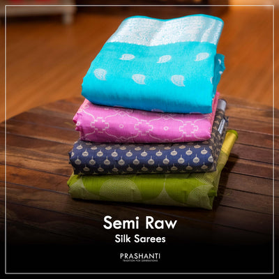 Semi Raw Silk Sarees