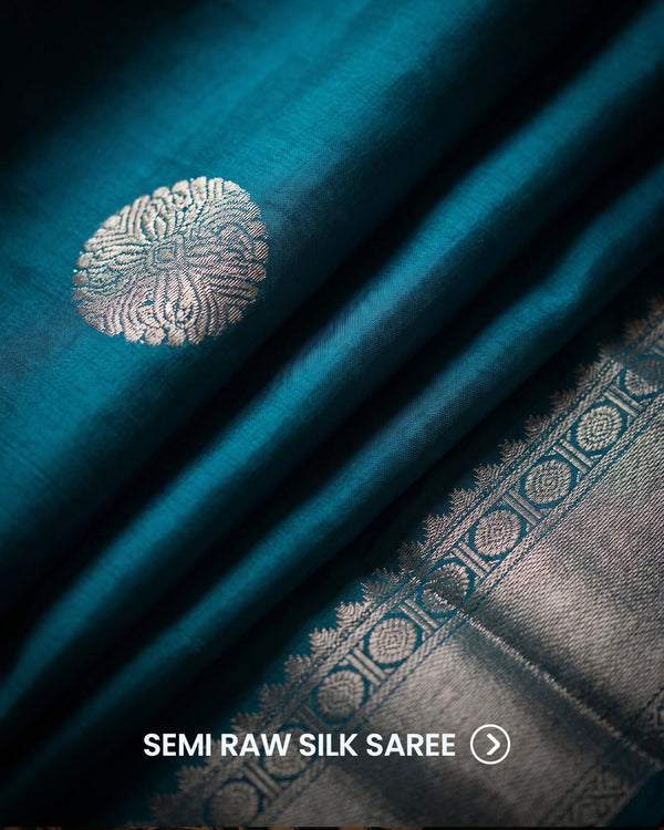 Semi Raw Silk Sarees