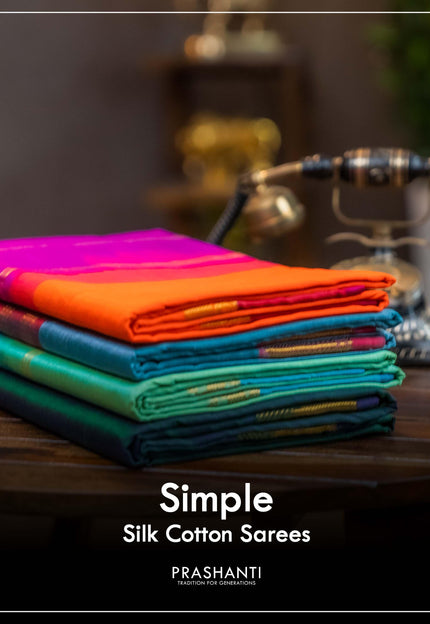 Simple Silk Cotton Sarees - Prashanti Sarees