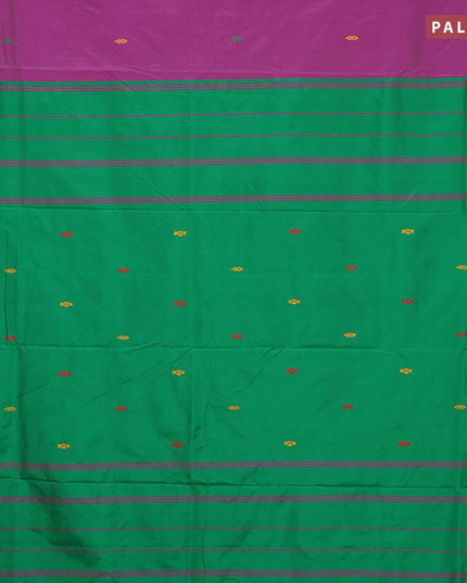 10 yards arani silk saree dual shade of purple and dual shade of yellow with thread woven buttas and thread woven butta border without blouse - {{ collection.title }} by Prashanti Sarees