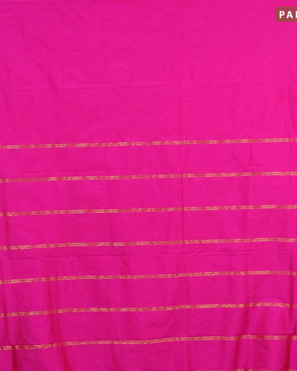 10 yards roopam silk saree magenta pink and dual shade of green with plain body and zari woven border without blouse - {{ collection.title }} by Prashanti Sarees