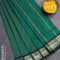 10 yards roopam silk saree peacock green with allover checked pattern and annam zari woven border without blouse - {{ collection.title }} by Prashanti Sarees