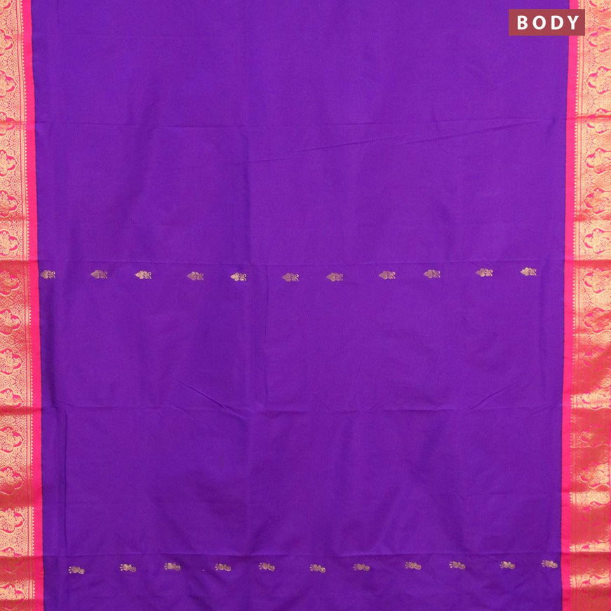 10 yards roopam silk saree violet and pink with zari woven buttas and zari woven border without blouse - {{ collection.title }} by Prashanti Sarees