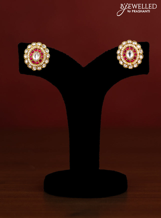 Beaded multilayer green haaram with jadau kundan stones and natural beads & pearl hangings