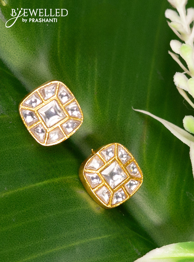 Bugadi earrings with kundan stones