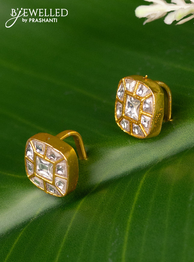 Bugadi earrings with kundan stones