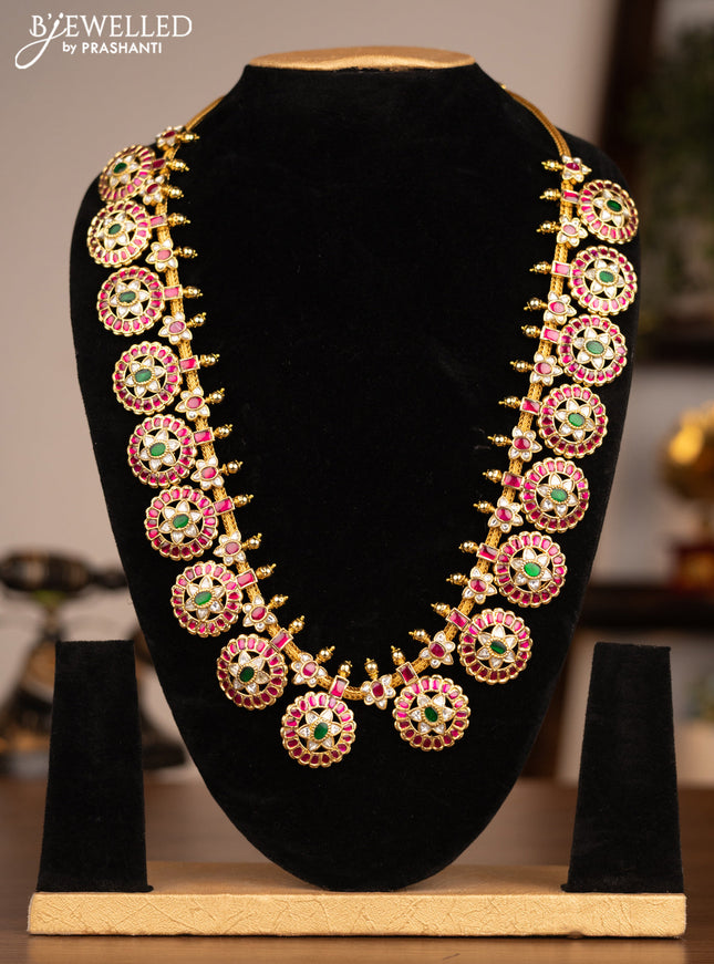 Antique bottu mala necklace with jadau kundan stones without earrings
