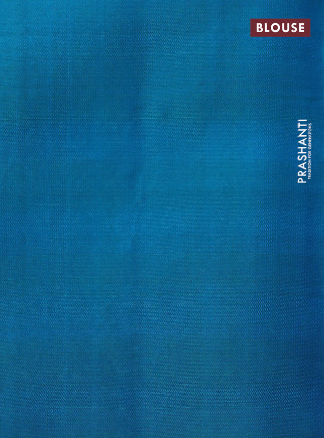 Pure soft silk saree lime yellow and dual shade of teal blue with allover zari weaves & buttas and zari woven butta border