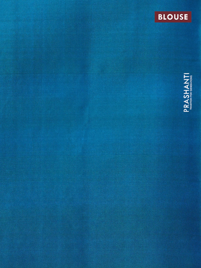 Pure soft silk saree lime yellow and dual shade of teal blue with allover zari weaves & buttas and zari woven butta border