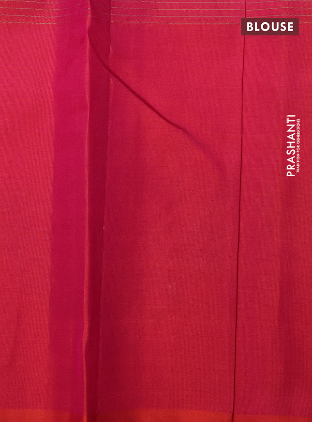 Pure soft silk saree lime green and dual shade of pink with allover zari checked pattern and silver zari woven butta border