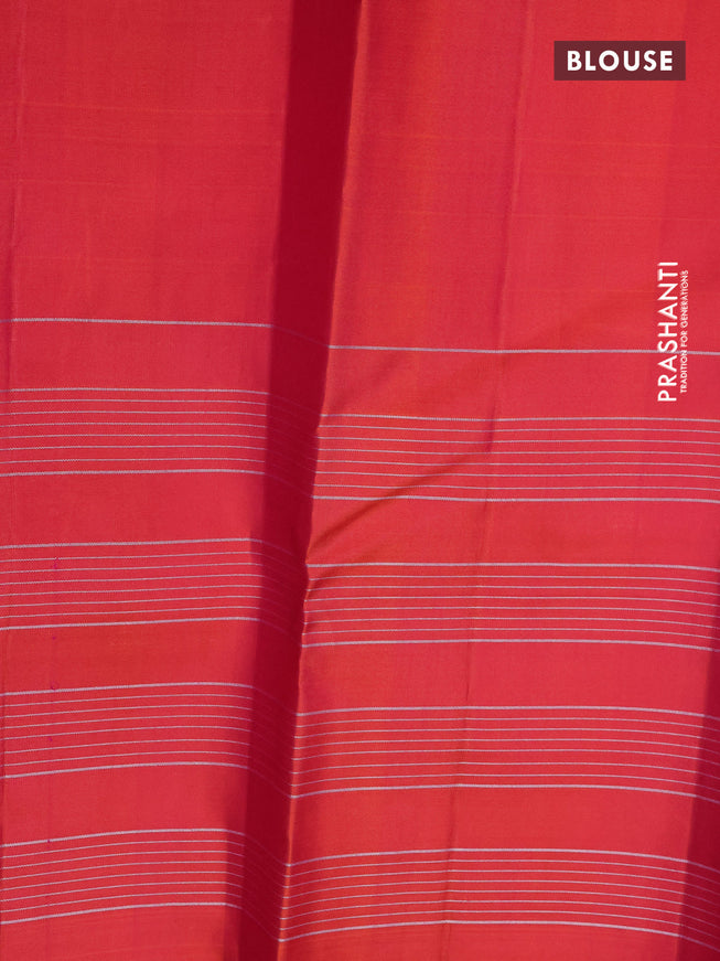 Pure soft silk saree fluorescent green and dual shade of pink with allover silver zari checked pattern and zari woven butta border