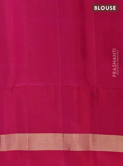 Pure soft silk saree lime yellow and dual shade of pink with allover silver & gold zari woven buttas and zari woven border
