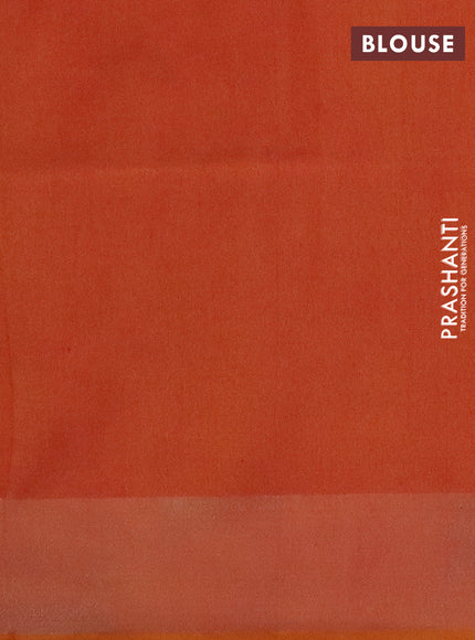 Pure linen saree pink with batik butta prints and silver zari woven border