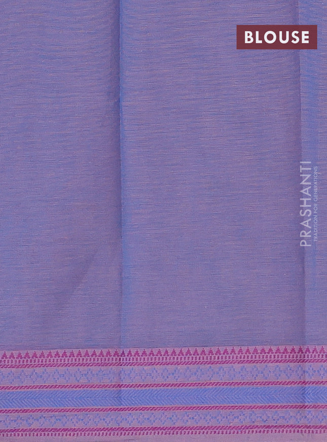 Khadi cotton saree peach shade and blue shade with allover prints and woven border