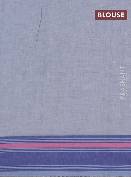 Khadi cotton saree off white and grey shade with allover butta prints and woven border