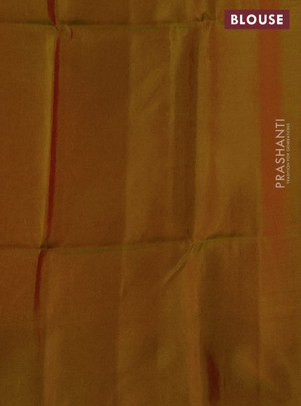 Kanchipuram soft silk saree pink and dual shade of green with allover zari weaves & buttas and rich zari woven border