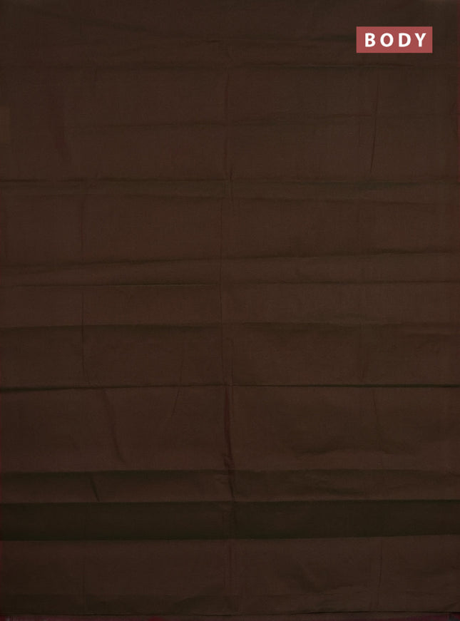 Chirala cotton saree dual shade of sap green and pale yellow with plain body and ikat blouse