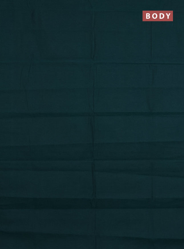 Chirala cotton saree green and pink with plain body and thread woven blouse