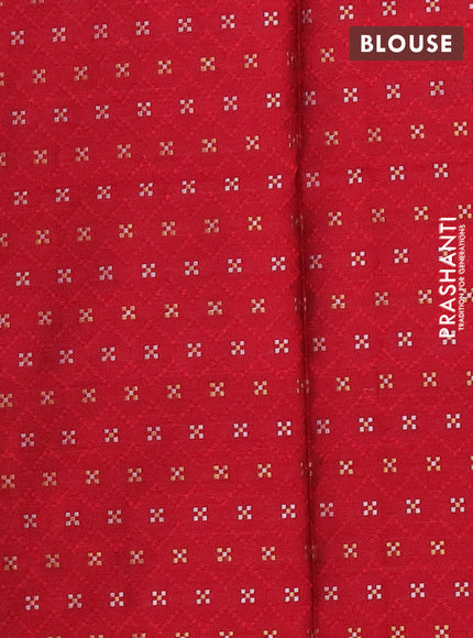 Chirala cotton saree dark mustard and maroon with plain body and self emboss & zari woven blouse