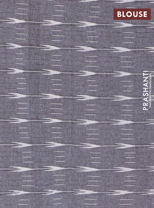 Chirala cotton saree pink and grey with butta prints and ikat blouse