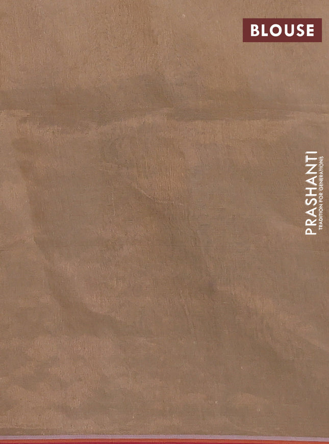 Pure organza silk saree beige and with allover sequin work & jamdhani weaves and jamdhani design pallu