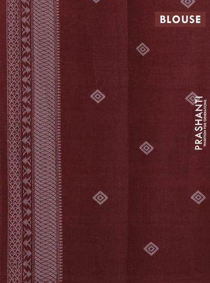 Sambalpuri semi silk saree green and brown with allover thread woven ikat weaves and temple woven border