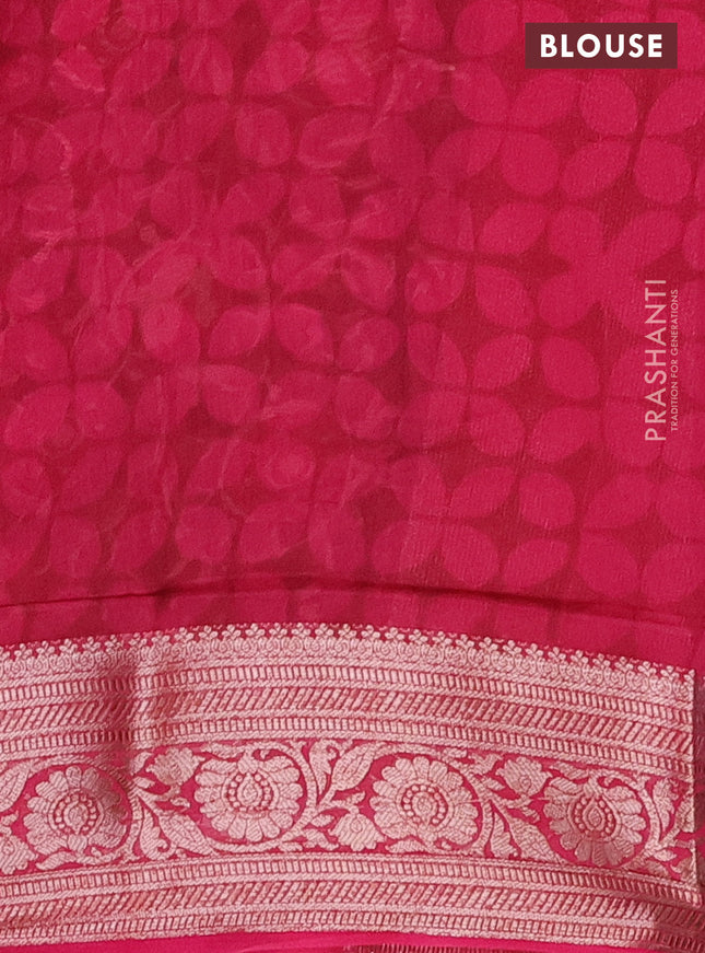 Chanderi silk cotton saree wine shade and pink with allover kalamkari prints and banarsi style border