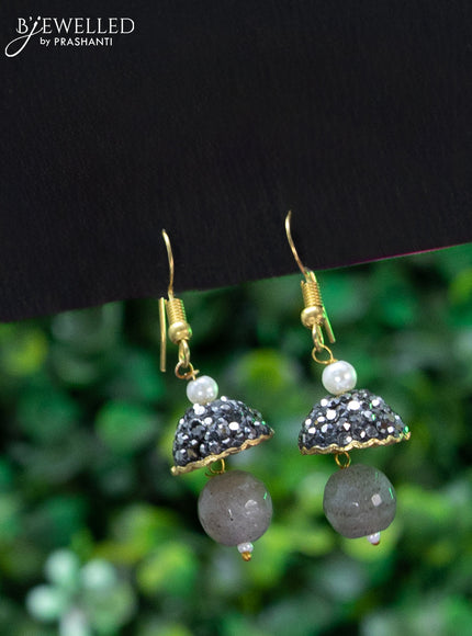 Jaipur multilayer grey beaded necklace