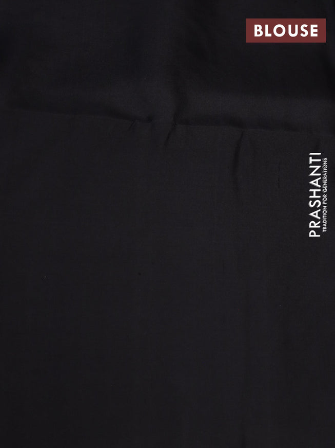 Pure soft silk saree purple and black with allover silver zari woven brocade weaves and silver zari woven border