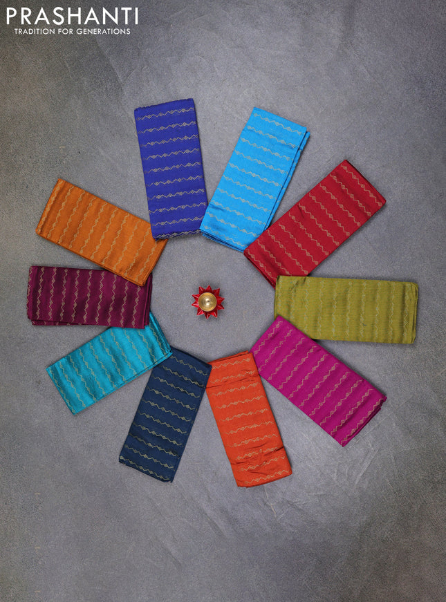 Raw silk blouse bit multi colour and pack of 10