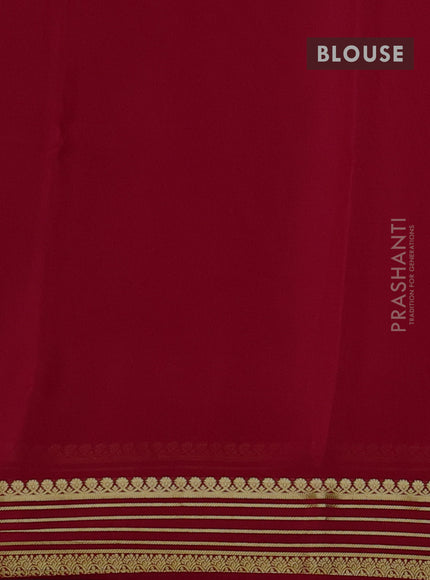 Pure mysore silk saree pink with plain body and zari woven border