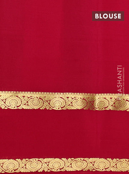 Pure mysore silk saree pink with allover thread & zari woven buttas and rettapet zari woven border