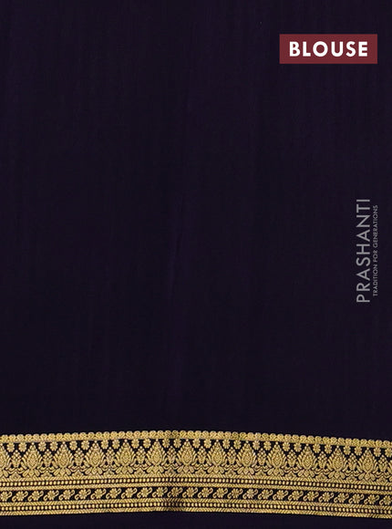 Pure mysore silk saree pastel green and deep violet with allover zari woven buttas and zari woven border
