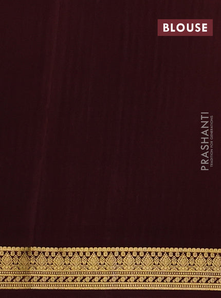Pure mysore silk saree rust shade and coffee brown with allover zari woven buttas and zari woven border