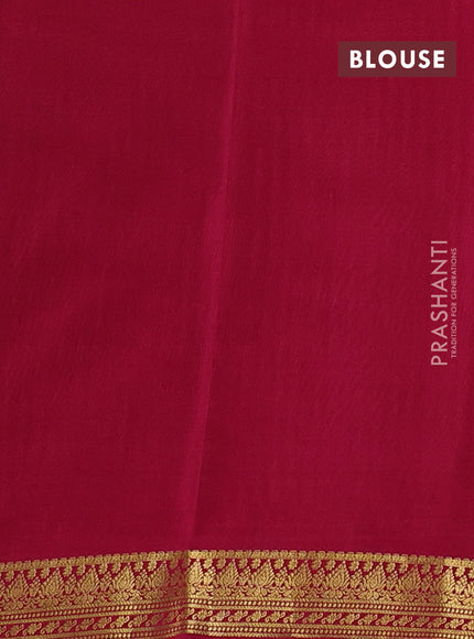 Pure mysore silk saree pista green and pink with allover zari woven buttas and zari woven border