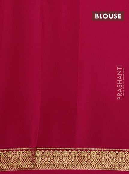 Pure mysore silk saree pastelpink and pink with allover small zari checked pattern and small zari woven border