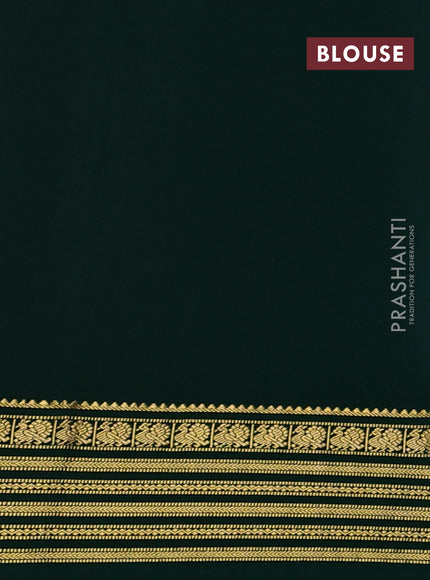 Pure mysore silk saree lime green and green with plain body and zari woven border