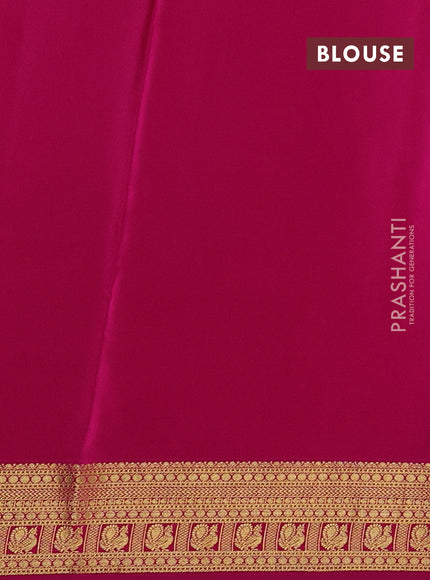 Pure mysore silk saree blue and pink with allover annam zari woven buttas and zari woven border