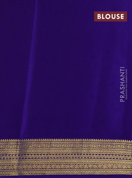 Pure mysore silk saree rani pink and royal pink with allover zari woven buttas and zari woven border