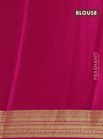 Pure mysore silk saree royal blue and pink with allover zari woven buttas and zari woven border