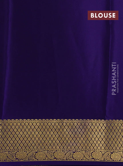 Pure mysore silk saree cs blue and royal blue with allover zari woven buttas and zari woven border