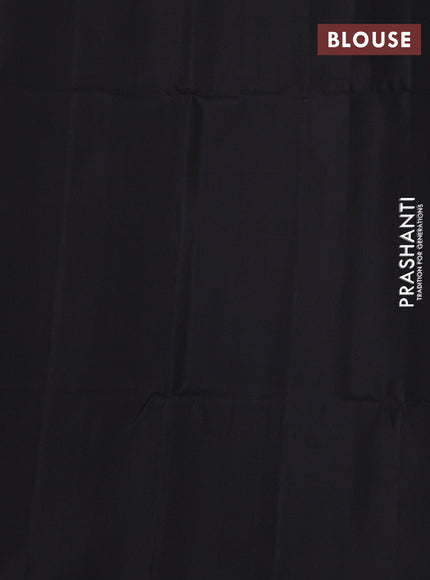 Pure soft silk saree black with zari woven buttas and zari woven butta border