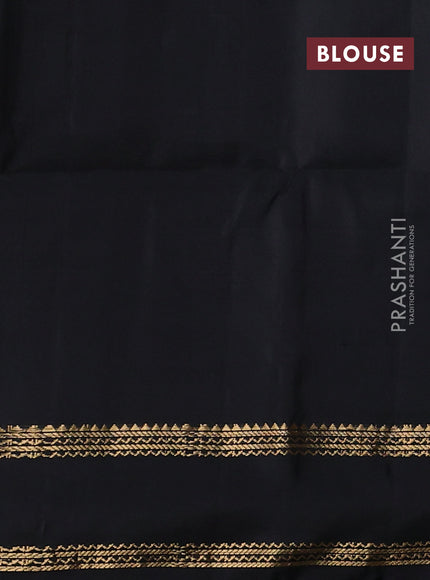 Pure soft silk saree black with zari woven rangoli buttas and rettapet zari woven border