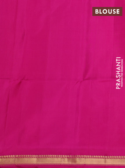 Pure soft silk saree dual shade of pinkish orange and pink with zari woven buttas and zari woven border