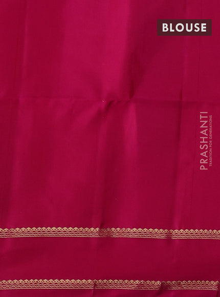 Pure soft silk saree pink with allover zari weaves & buttas and rettapet zari woven border