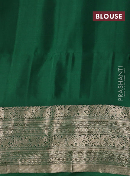 Pure soft silk saree wine shade and green with zari woven buttas and zari woven border