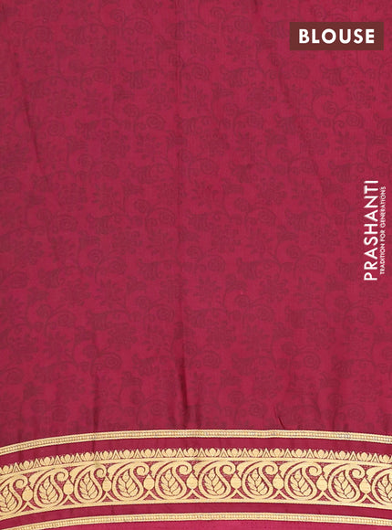 Semi mysore silk saree rust shade and wine shade with allover prints and zari woven border