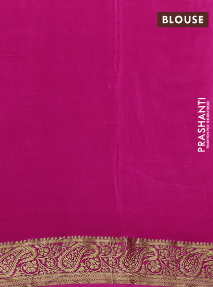 Pure mysore silk saree pink with allover zari woven buttas and embroidery pallu