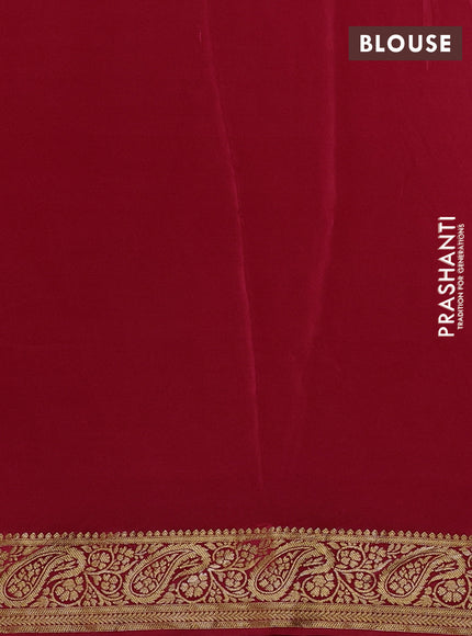 Pure mysore silk saree red with allover zari woven buttas and embroidery pallu